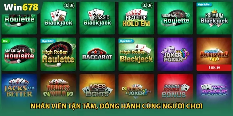 Nhân viên tận tâm, đồng hành cùng người chơi